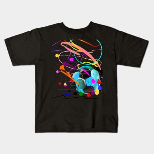 football sport art action brush strokes Kids T-Shirt